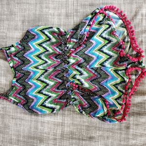 Children's romper, size 7, chevrons, colorful